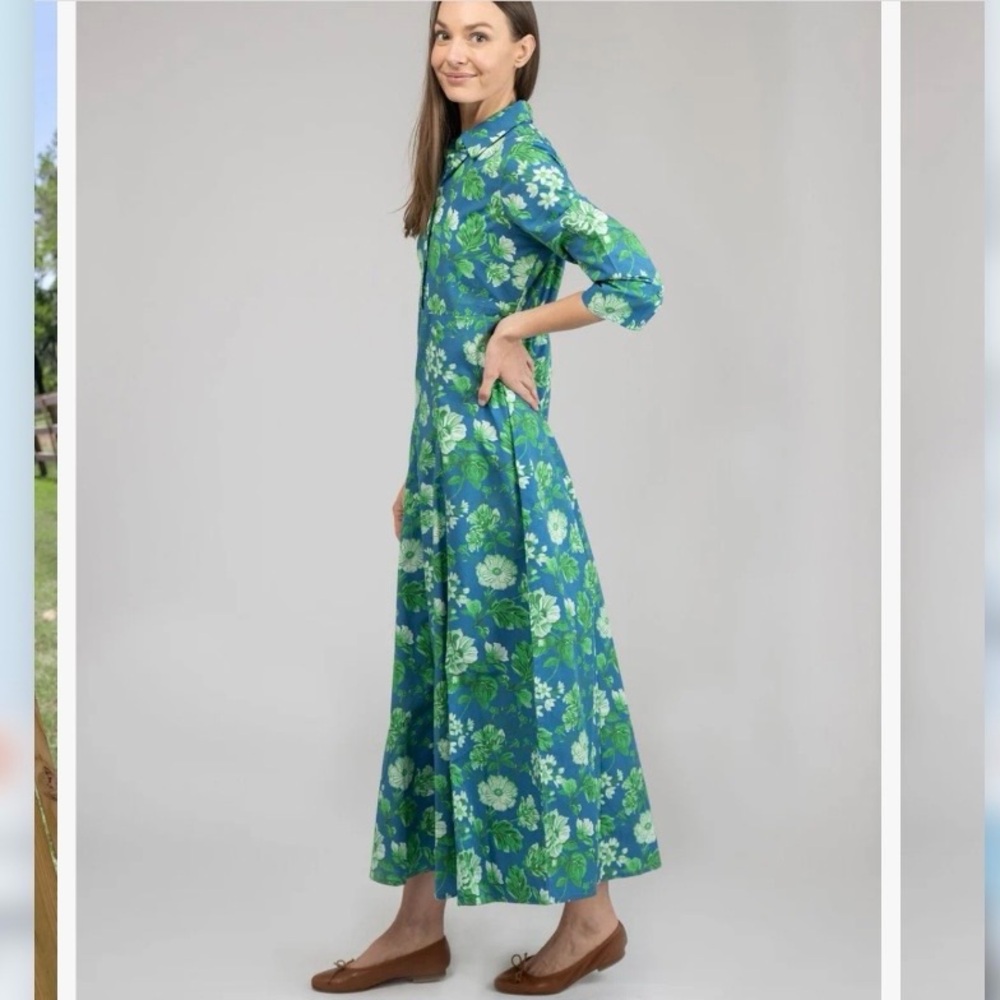 Beau & Ro The Alexa Dress | Blue Fancy Flower size XS Petite